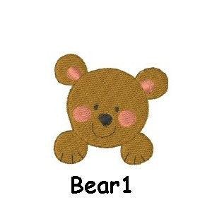 Personalised Embroidered Items -  Bears (Basic)