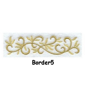 Personalised Embroidered Items - Borders (Basic)