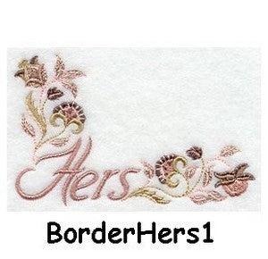 Personalised Embroidered Items -  Borders (Premium)