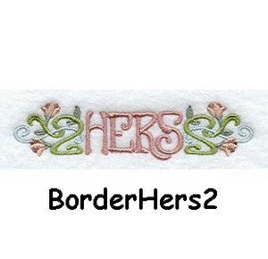 Personalised Embroidered Items - Borders (Basic)