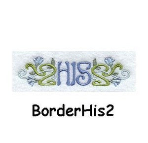 Personalised Embroidered Items - Borders (Basic)