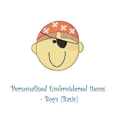 Personalised Embroidered Items - Boys (Basic)