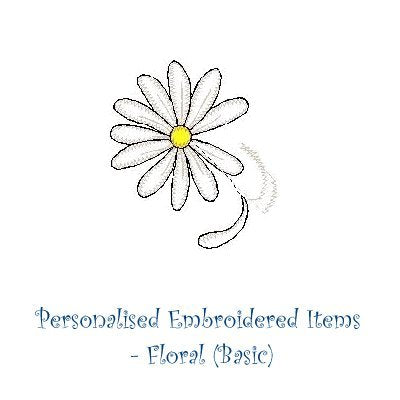 Personalised Embroidered Items -  Floral (Basic)